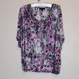 ISABELLA RODRIGUEZ DOLMAN SLEEVE PURPLE/BLACK 3X
